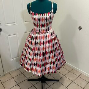 PUG Pinup Couture Harlequin Dress S